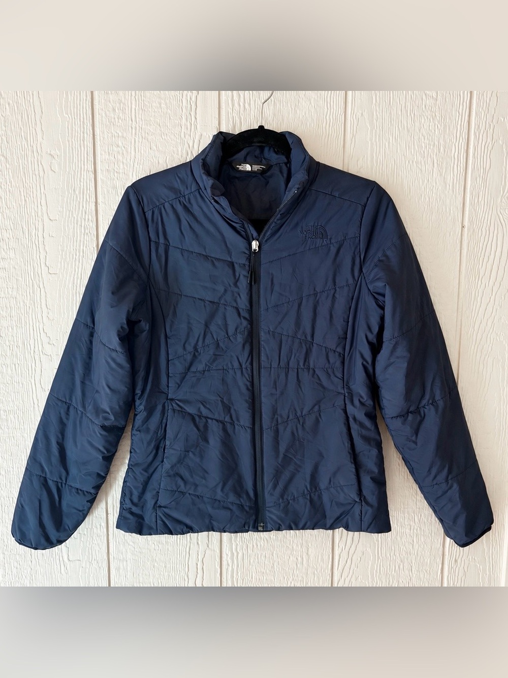 The North Face Women's Bombay Jacket Navy Quilted Insulated Full Zip Medium